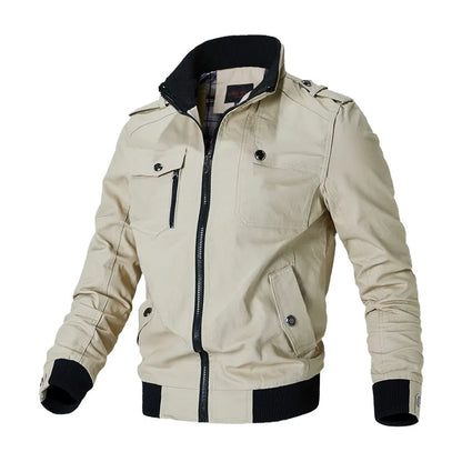 Windjack Slim Fit Militair Stijl Heren