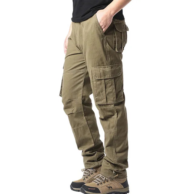Herens Cargo Broek Katoen Relax Fit Grote Zakken