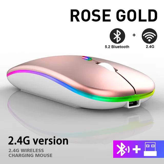 Bluetooth Muis Draadloos Oplaadbaar met LED Verlichting