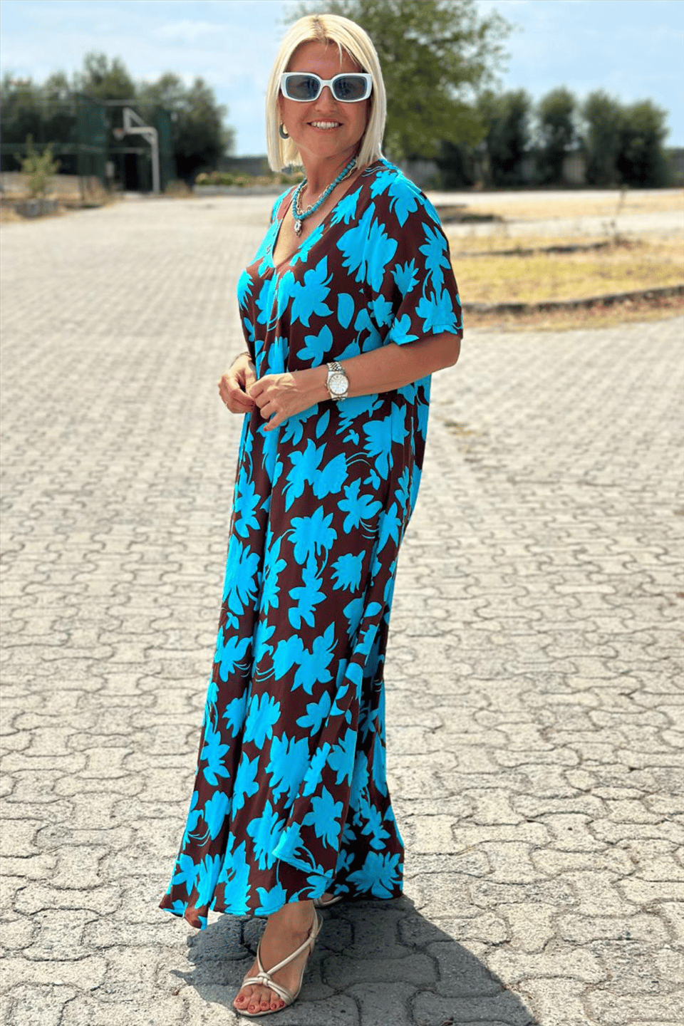 Dames Elegante Jurk Met Transparante Taillepartij - Mode Vibes
