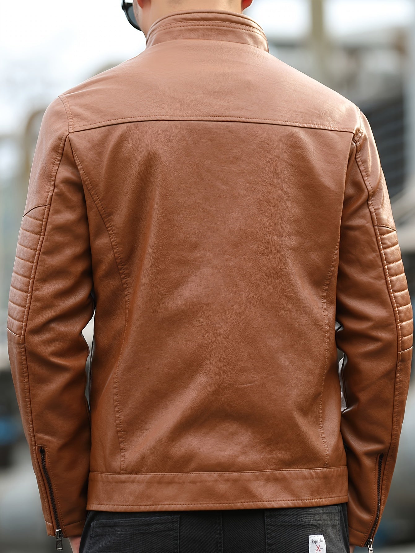 Icaro | Confortevole giacca in pelle con collo alto