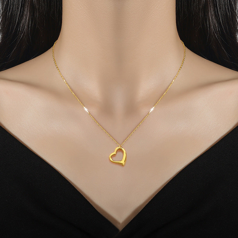 Dames Ketting Hartjes Minimalistisch Zilver - Mode Vibes