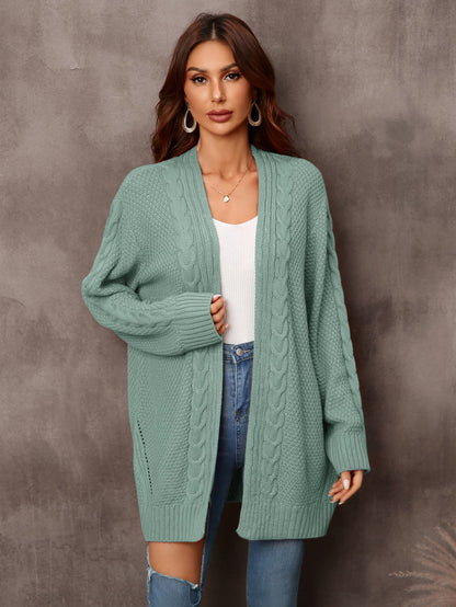 Dames Gebreide Vest met Kabelpatroon Warm en Stijlvol