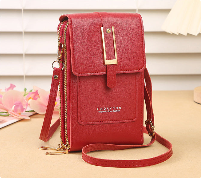 Dames Crossbody Telefoontas met Touchscreen Venster en Lacy Ontwerp