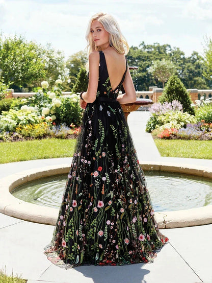 Bloemenjurk Geborduurd Zomerjurk voor Vrouw