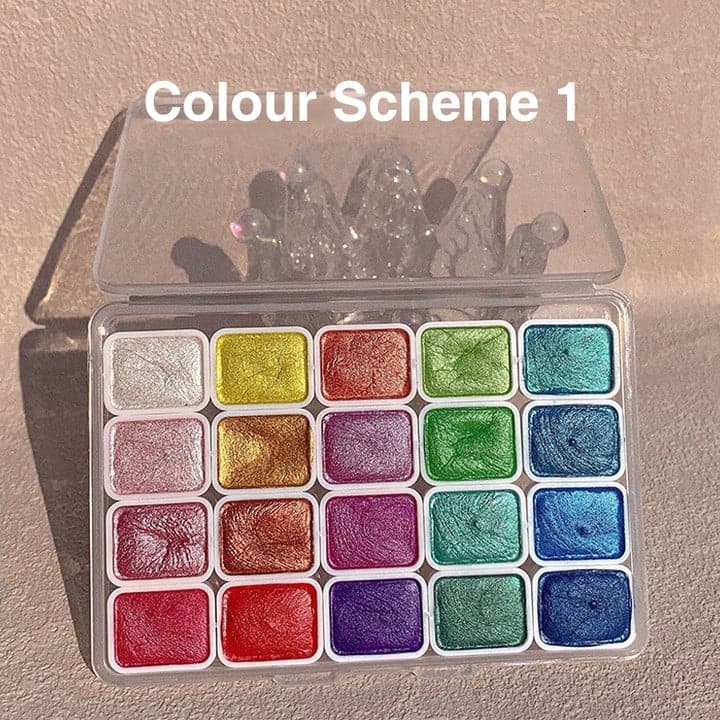 Kleurrijke Aquarelverf Set voor Kunst en Tekenen