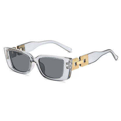 Dames Zonnebril Vierkant Montuur Goudkleurig Frame