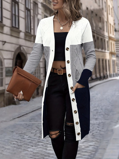 Vest met Lange Mouwen Celeste Blauw Dame