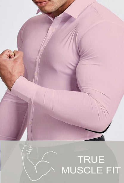 Heren Overhemd Slim Fit Kreukvrij Wit