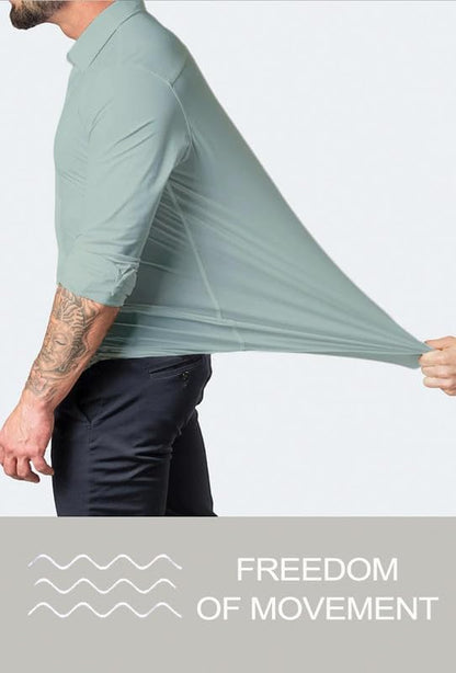 Heren Overhemd Slim Fit Kreukvrij Wit