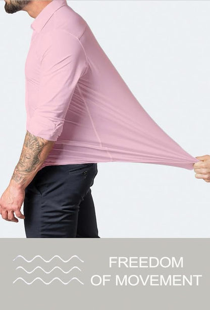 Heren Overhemd Slim Fit Kreukvrij Wit