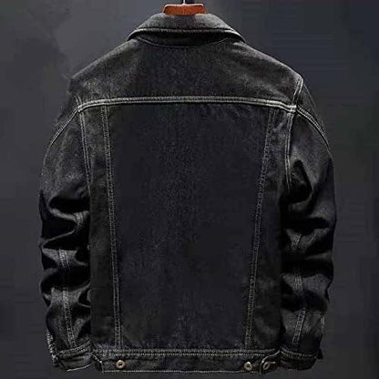 Heren Denim Jas Warm Winter Mode