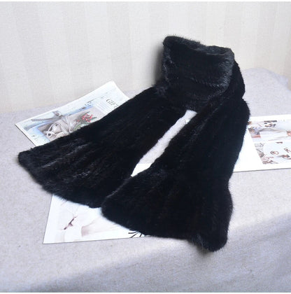 Gebreide Sjaal Warm en Stijlvol Nertsbont Look