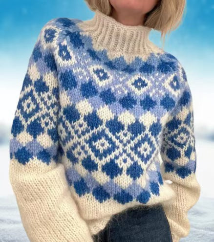 Dames Coltrui Noors Motief Warm en Trendy