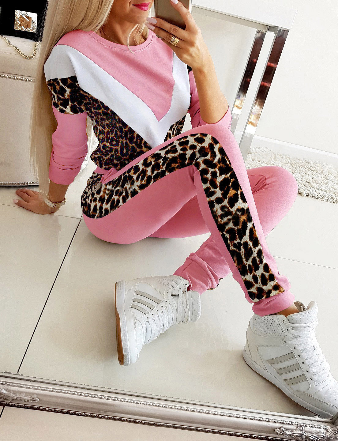 Dames Pyjama Set met Panterprint Comfortabel