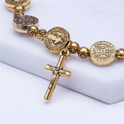Christelijk Kruis Armband Goud en Zilver Kleur