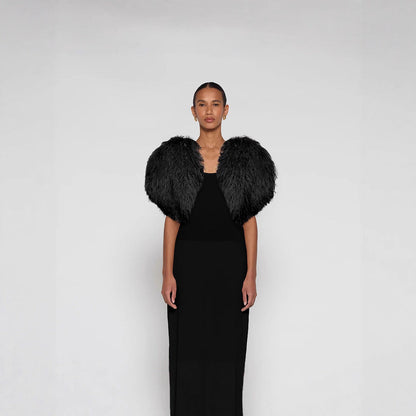 Dames Bolero Faux Fur Elegant Trendy Liza