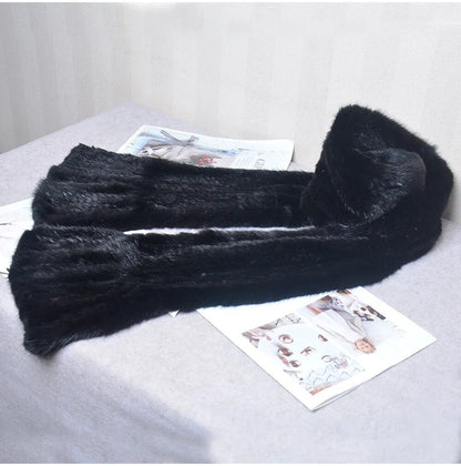 Gebreide Sjaal Warm en Stijlvol Nertsbont Look