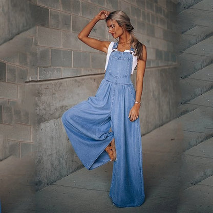 Damen Jumpsuit Blauwe Denim Overall