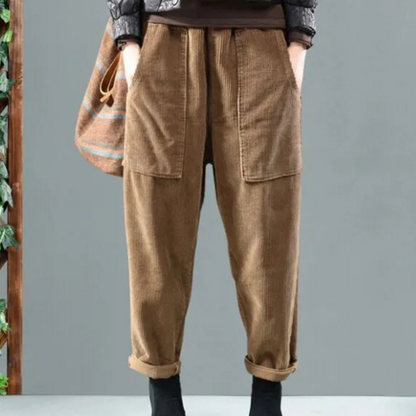 Comfortabele Ribfluwelen Damesbroek Marlowe