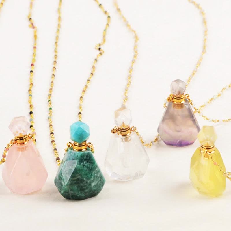 Kristallen Halsketting Parfumflesje Iridescerend Design