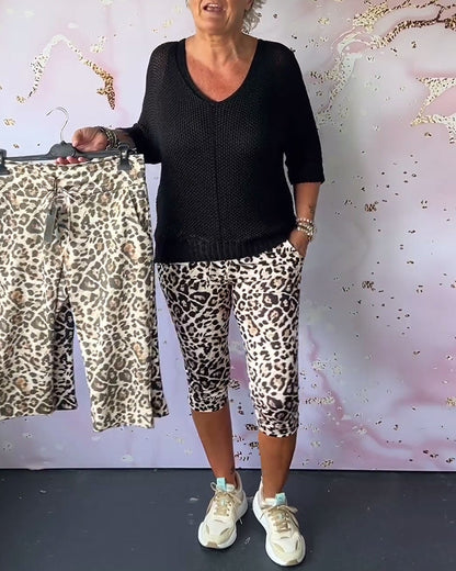 Elena | Pantaloni a pedale leopardati