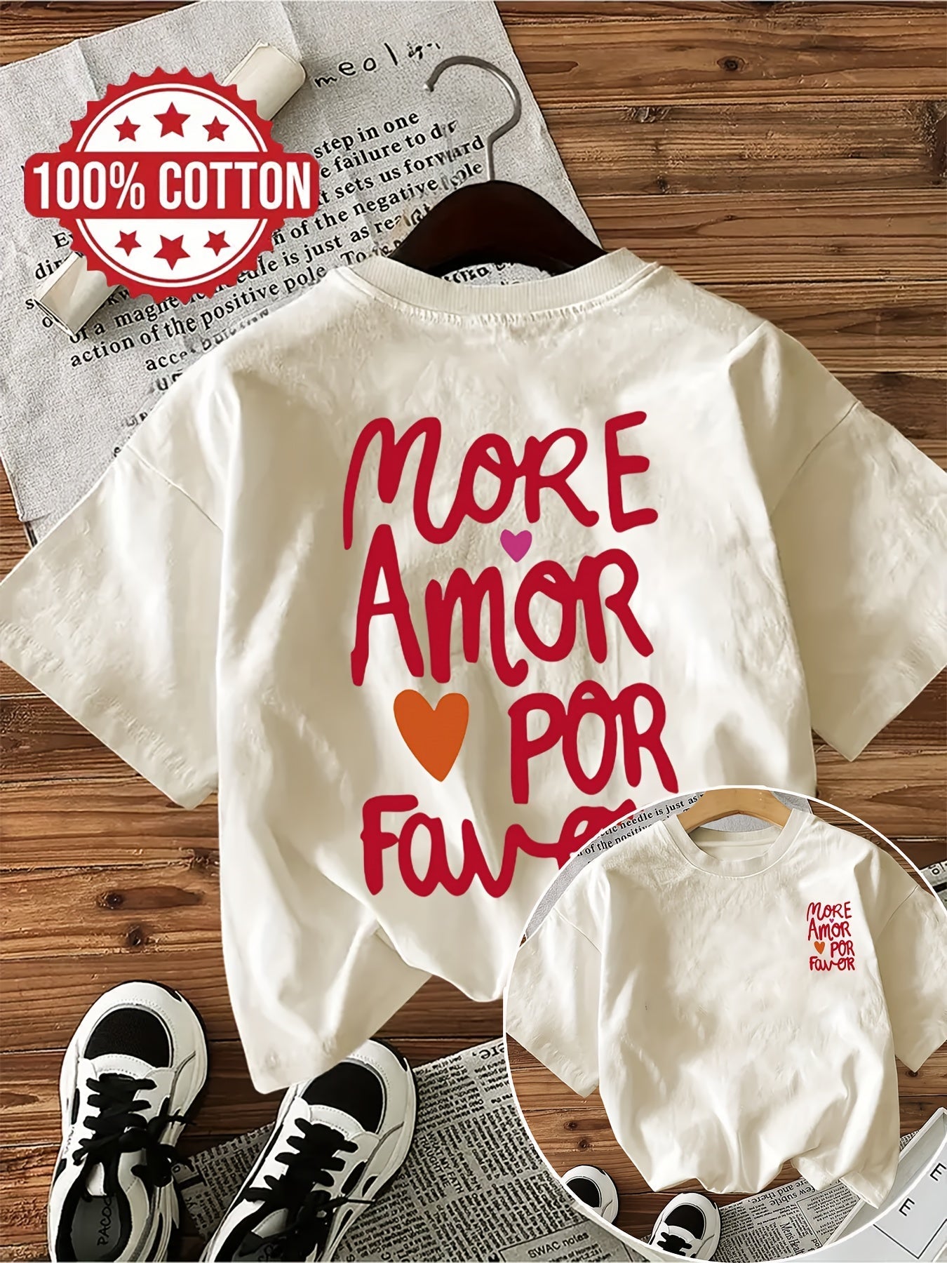Dames T-shirt Katoen Comfortabele Pasvorm Met Tekstprint