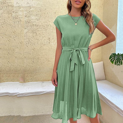 Emma | Abito Plissettato Verde Menta da Cerimonia