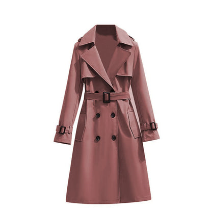 Dames Trenchcoat Mid-Lengte Stijlvol Waterdicht