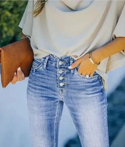 Dames Stretch Jeans Comfortabele Fit