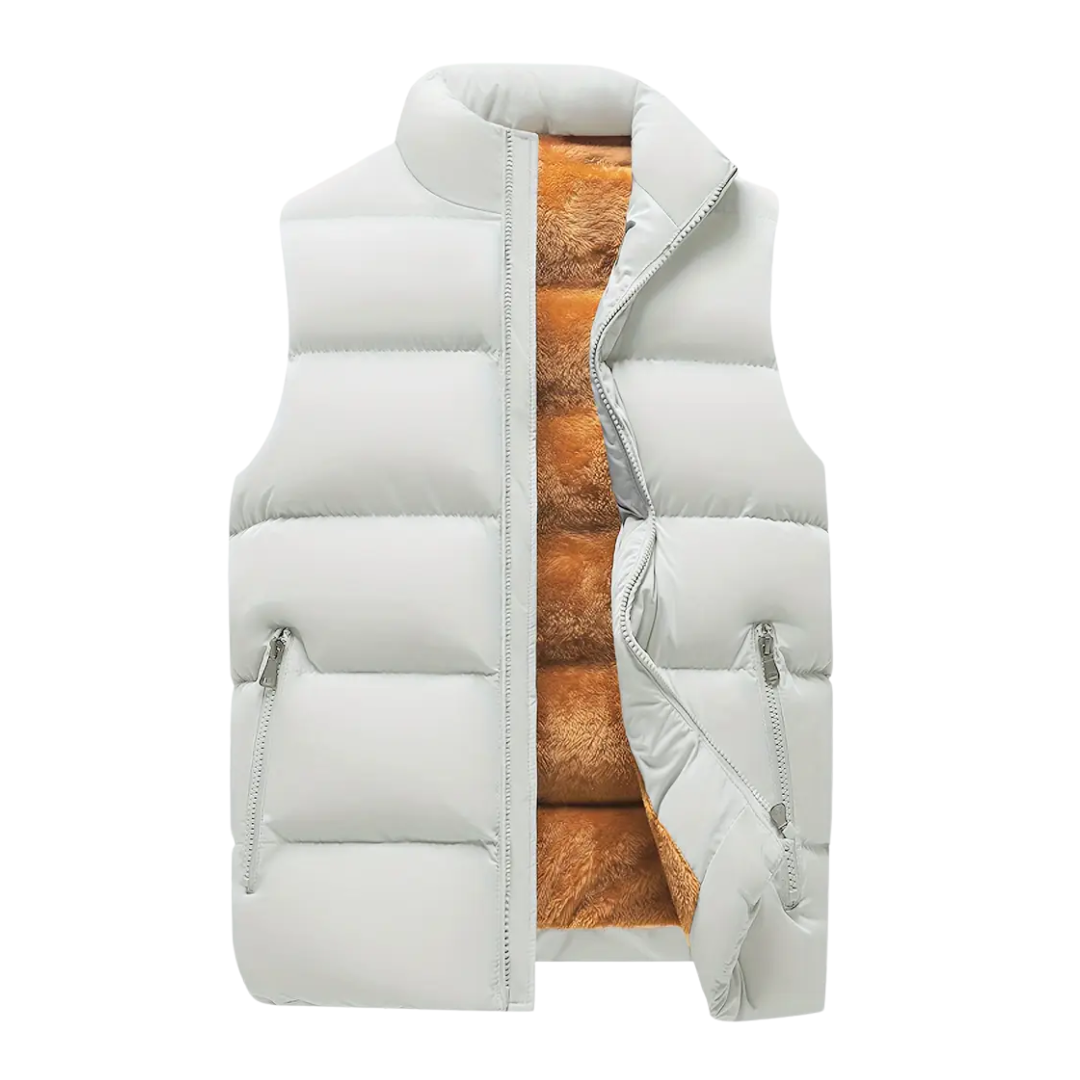 Heren Bodywarmer Thermo Gevoerd met Staande Kraag