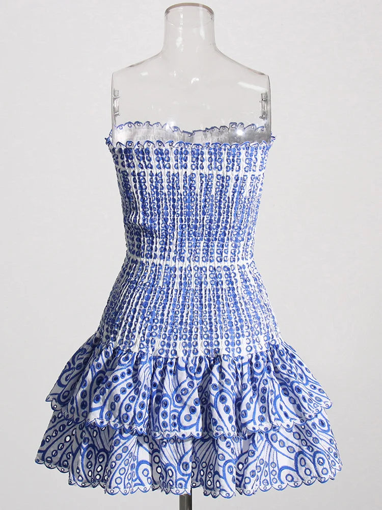 Mini Feestjurk Strapless Trendy Jurk voor Vrouw - Mode Vibes
