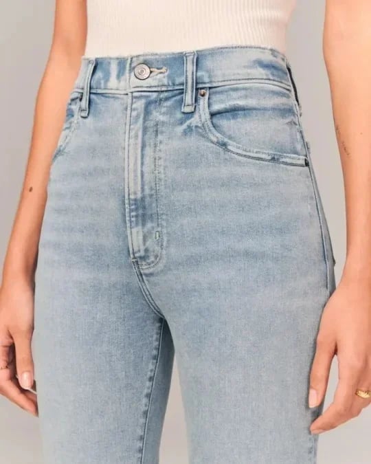 Hoge Taille Flared Jeans Comfortabel Katoen Elasthaan