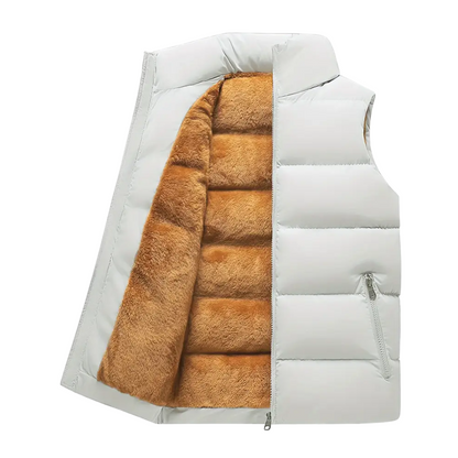 Heren Bodywarmer Thermo Gevoerd met Staande Kraag