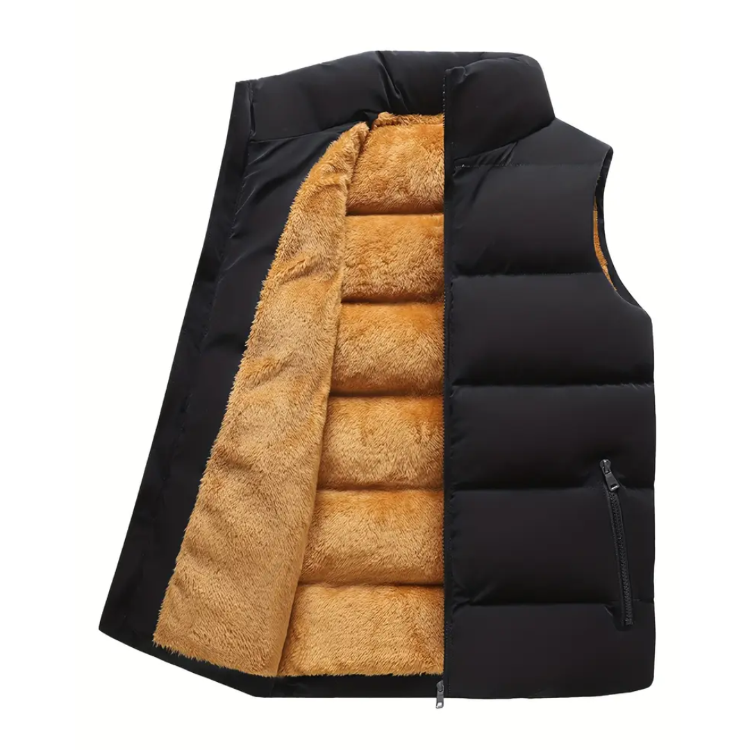 Heren Bodywarmer Thermo Gevoerd met Staande Kraag