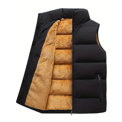 Heren Bodywarmer Thermo Gevoerd met Staande Kraag