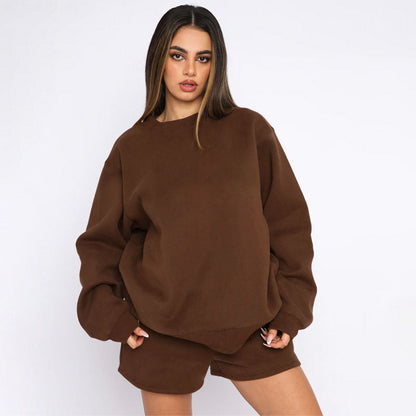 Dames Sweater Short Set Comfy Tweedelig Zomeroutfit - Mode Vibes