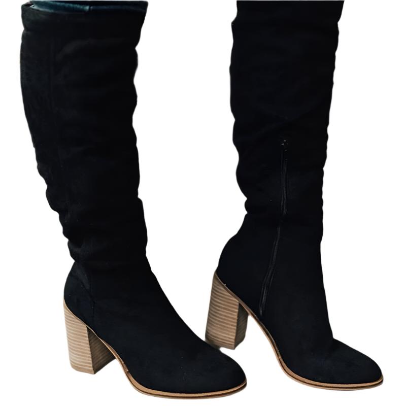 Dameslaarzen Kniehoge Elegante Laarzen met Hak - Mode Vibes