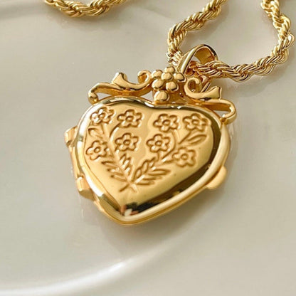 Hartvormige Ketting met Bloemen voor Dames - Mode Vibes