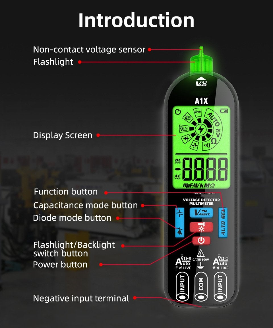 Digitale Multimeter Voltago A1X Accu Testen