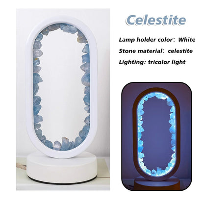 Amethist Lamp Handgemaakt Uniek Design Purper Kleur