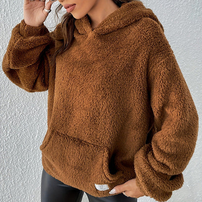 Dames Teddy Hoodie Zacht Stijlvol Trendy Sweatshirt