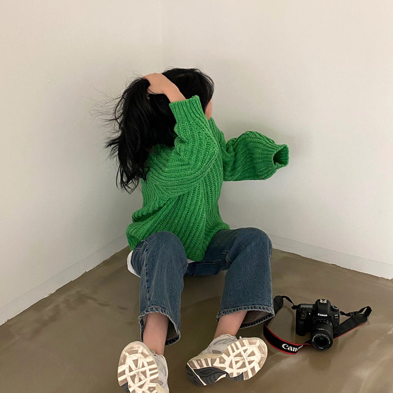 Dames Grof Gebreide Oversized Trui Trendy Modieus
