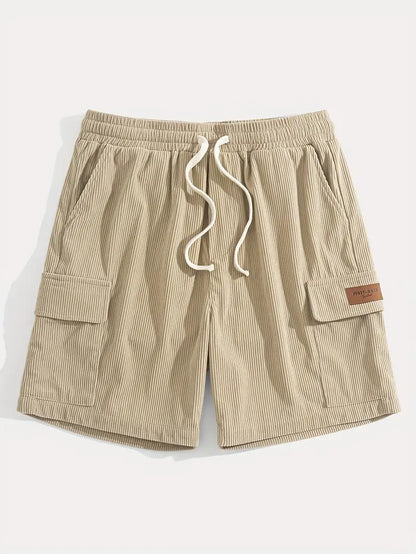 Herense Zomerbroek Cargo Beige Corduroy Stijlvol