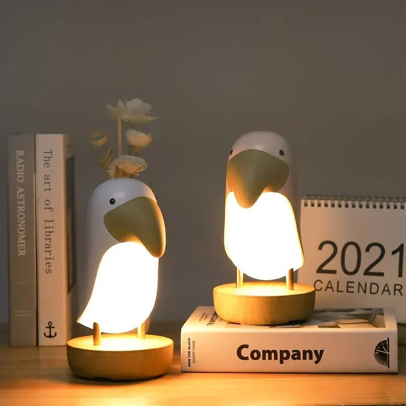 Vogel Nachtlamp Oplaadbaar met LED Licht - Mode Vibes
