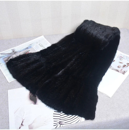 Gebreide Sjaal Warm en Stijlvol Nertsbont Look