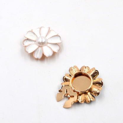 Sierlijke Knopcovers voor Dames met Bloemen en Steentjes
