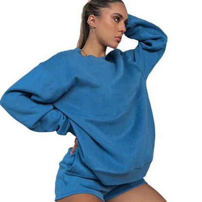 Dames Sweater Short Set Comfy Tweedelig Zomeroutfit
