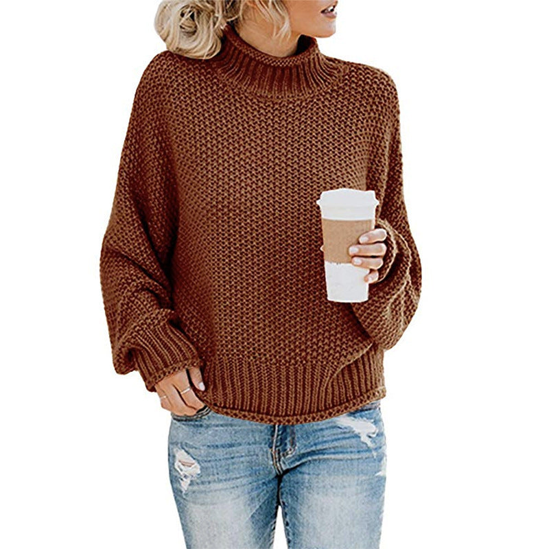Dames Gebreide Coltrui Elegante Stijlvolle Basic