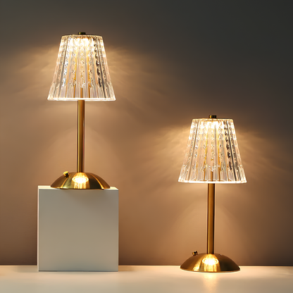 Luxe Tafellamp Goud met Kristallen details